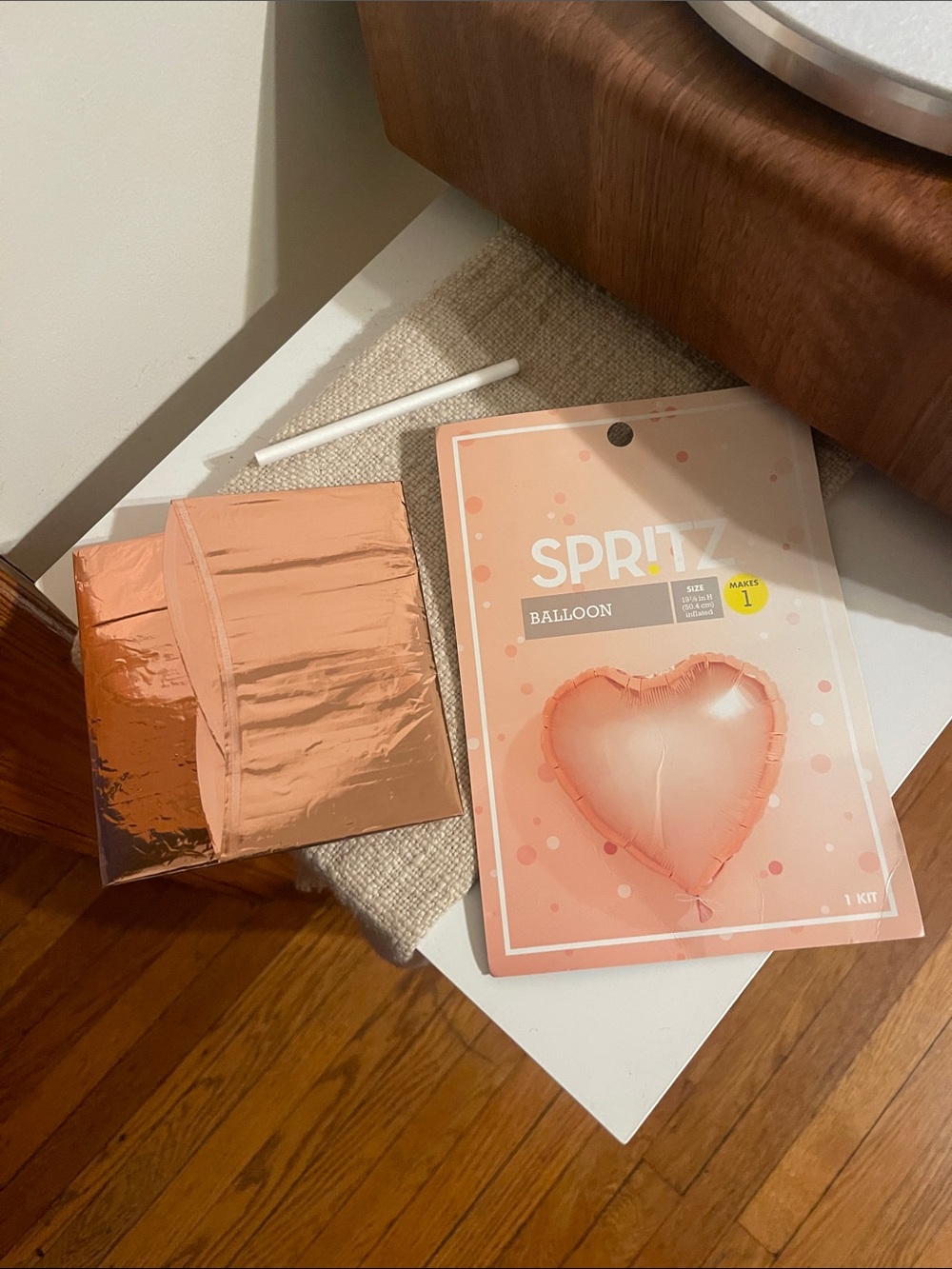 Brand New Spritz Rose Gold Heart Foil Balloon Kit